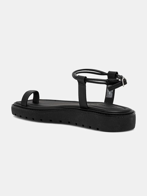 Calvin Klein Jeans sandały ROPE TOE POST SANDAL LTH MG damskie kolor czarny YW0YW01893