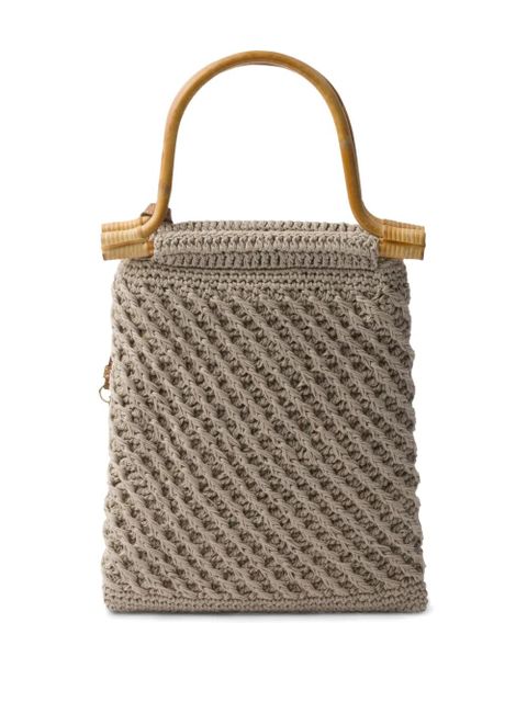 Prada woven tote bag - Neutrals - zdjęcie produktu nr 2