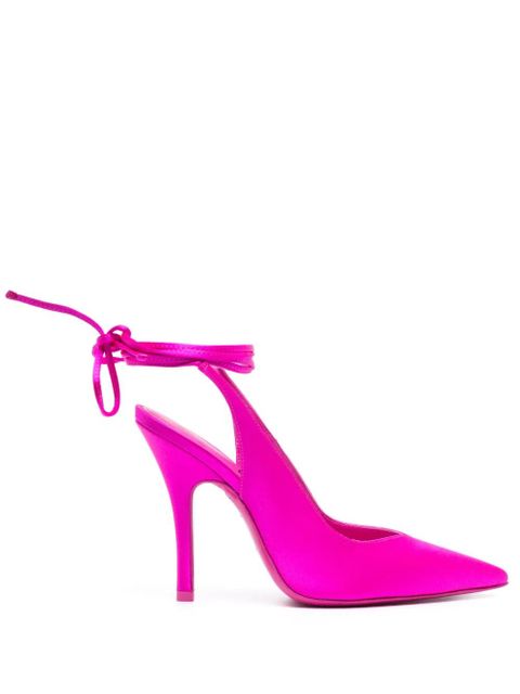 The Attico Venus 105mm satin slingback pumps - Pink - zdjęcie produktu nr 1