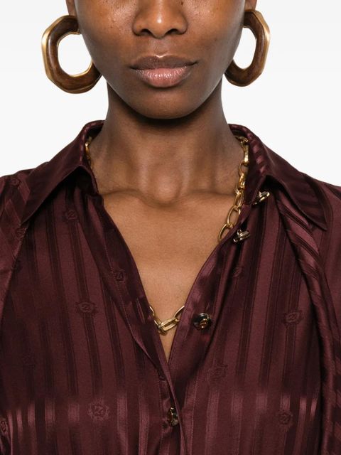 ZIMMERMANN striped tie-detail shirt - Red