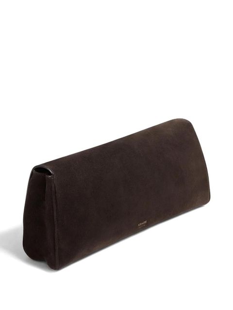 KHAITE Audrey suede clutch bag - Brown
