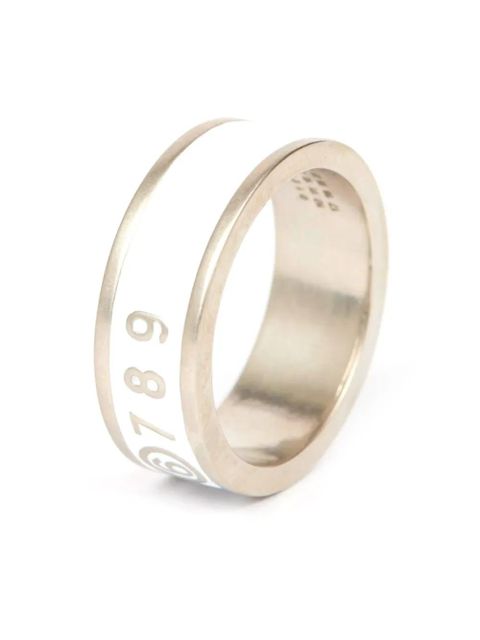 MM6 Maison Margiela numbers-motif ring - Silver - zdjęcie produktu nr 2
