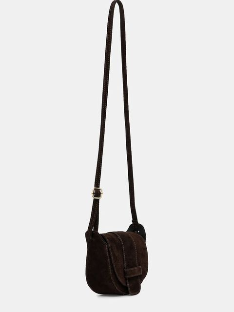 Answear.LAB torebka zamszowa kolor brązowy