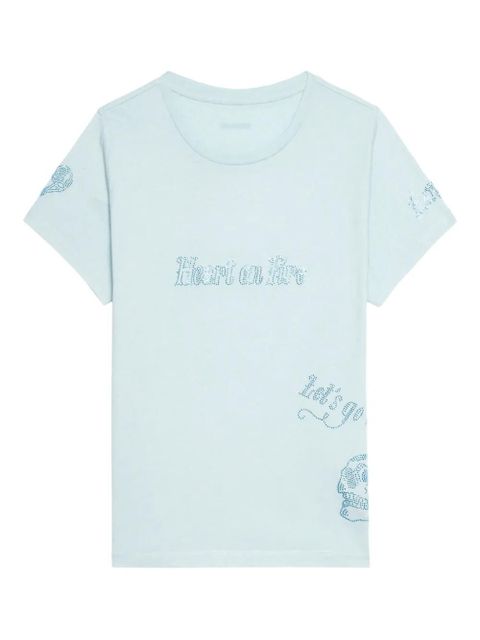 Zadig&Voltaire Alys crystal-embellished T-shirt - Blue - zdjęcie produktu nr 1