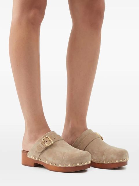 Chloé Jeannette studded-embellished mules - Neutrals