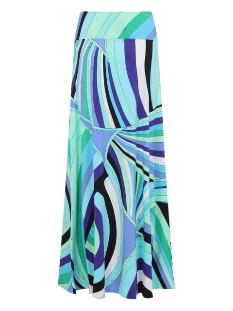 PUCCI abstract-print skirt - Blue