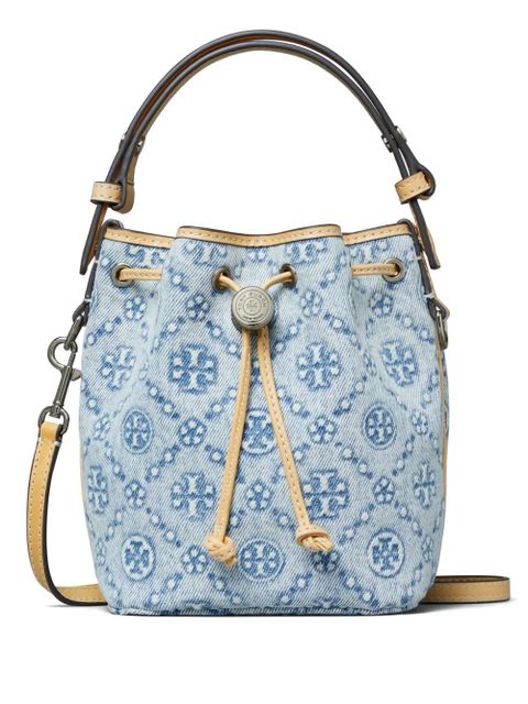 Tory Burch T Monogram bucket bag - Blue - zdjęcie produktu nr 1
