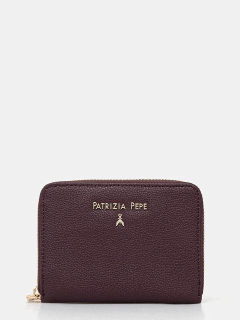 Patrizia Pepe portfel skórzany damski kolor fioletowy CQ8512 L001 - zdjęcie produktu nr 1