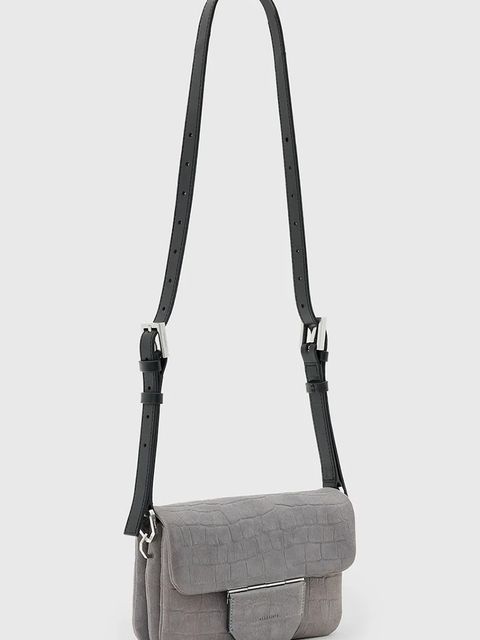 AllSaints torebka skórzana JUPITER kolor szary W354XC - zdjęcie produktu nr 2