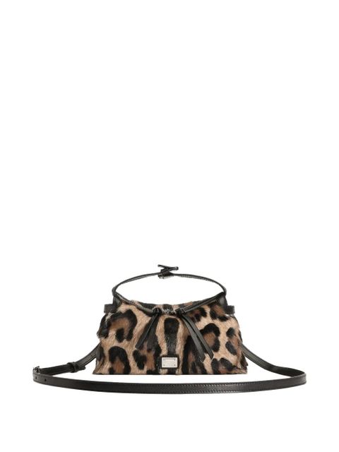 Dolce & Gabbana Vittoria leopard-print mini tote bag - Brown
