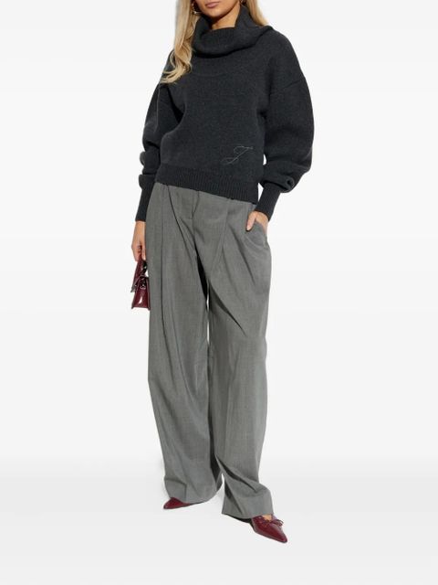 Jacquemus Pallone turtleneck embroidered sweater - Grey - zdjęcie produktu nr 2