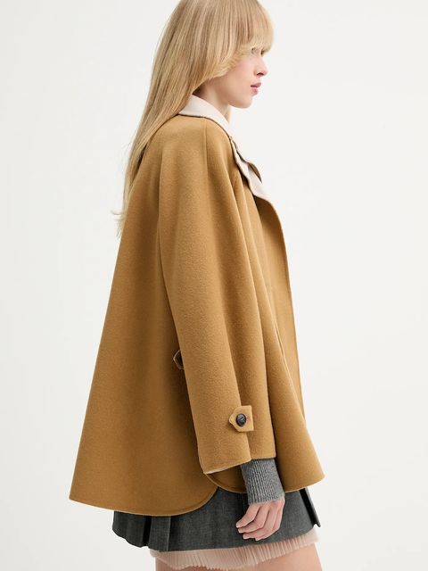 MAX&Co. płaszcz wełniany kolor brązowy 2526086071200 - zdjęcie produktu nr 2