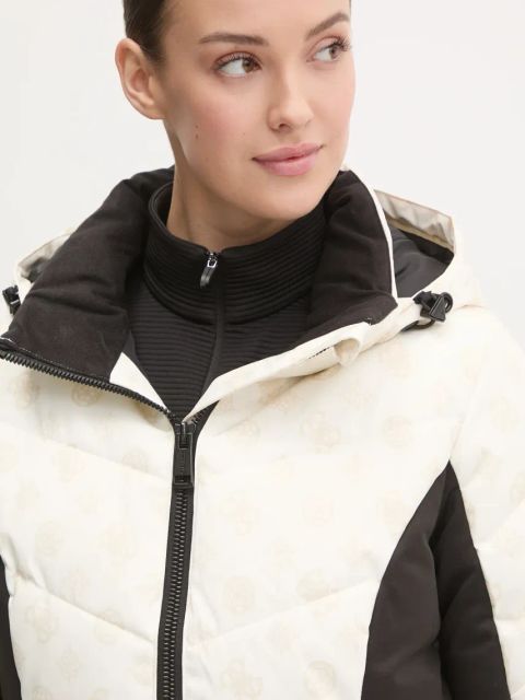 Guess kurtka narciarska kolor beżowy W4PL3N WH0K0