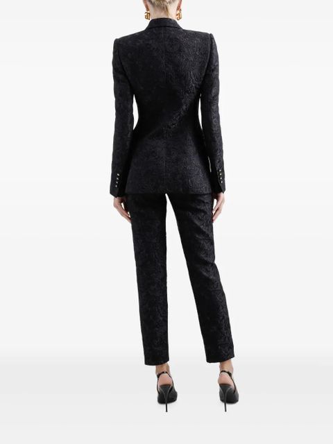 Dolce & Gabbana DNA floral-jacquard single-breasted blazer - Black