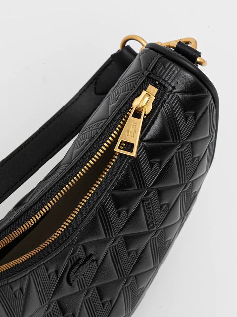 Lacoste torebka skórzana kolor czarny NF4710MH