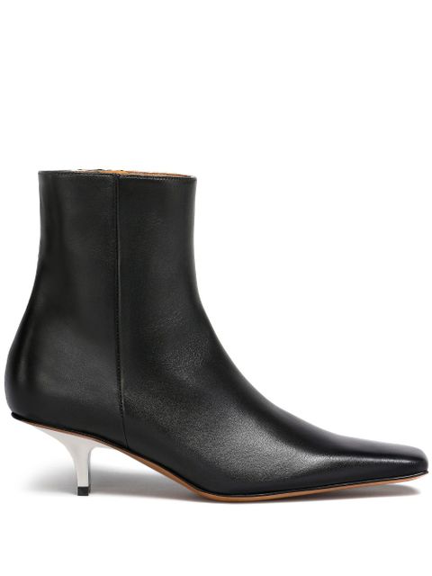 Marni heeled leather ankle boots - Black - zdjęcie produktu nr 1