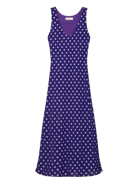 Tory Burch polka dot sleeveless dress - Blue - zdjęcie produktu nr 1