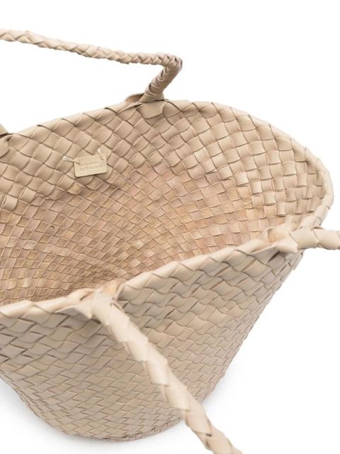 DRAGON DIFFUSION Egola interwoven tote bag - Neutrals