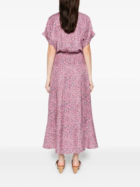 ISABEL MARANT floral midi shirt dress - Pink
