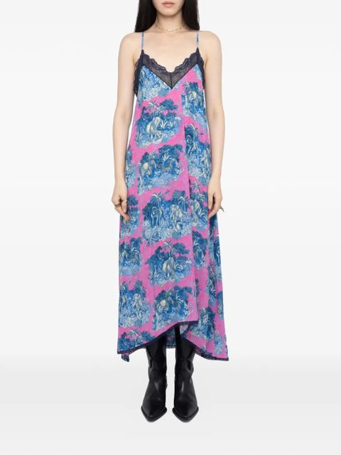 Zadig&Voltaire graphic-print midi dress - Pink - zdjęcie produktu nr 2