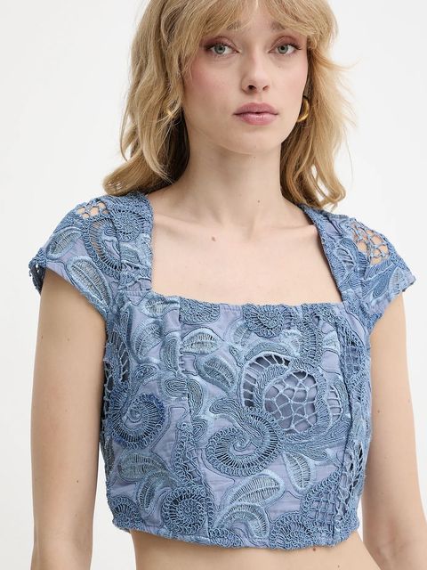 Guess bluzka bawełniana DOMITILLE