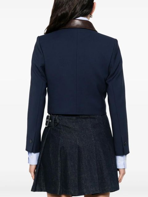 SANDRO contrasting-collar jacket - Blue