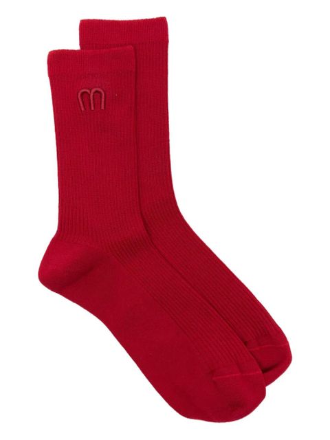 Maje embroidered ribbed socks - zdjęcie produktu nr 1