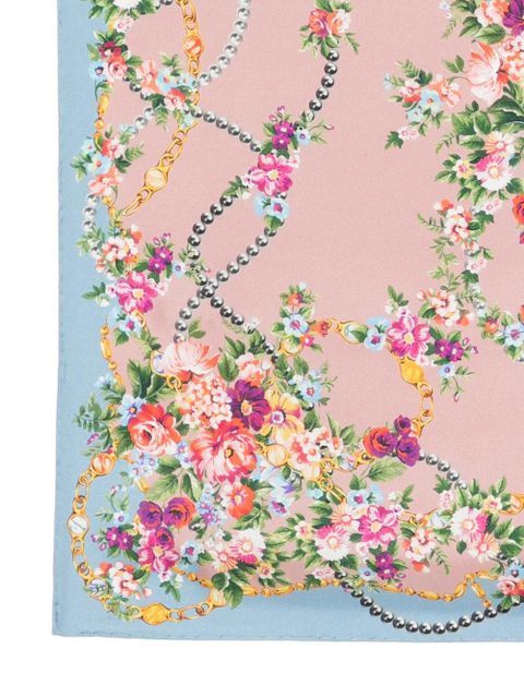 Dolce & Gabbana floral-print scarf - Blue - zdjęcie produktu nr 2