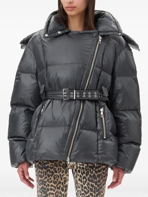 GANNI belted zipped jacket - Black - zdjęcie produktu nr 2