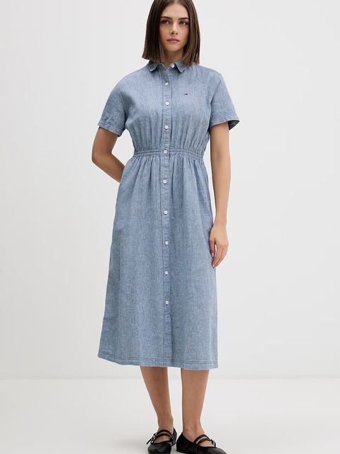 Tommy Jeans sukienka letnia jeansowa - zdjęcie produktu nr 1