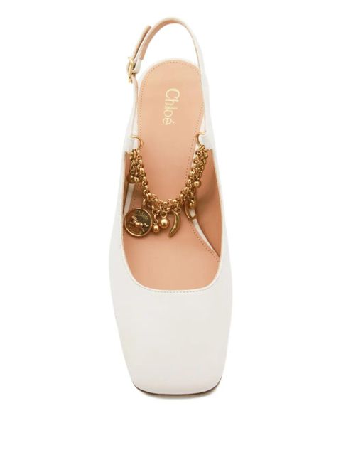 Chloé 55mm charm-chain pumps - White - zdjęcie produktu nr 2
