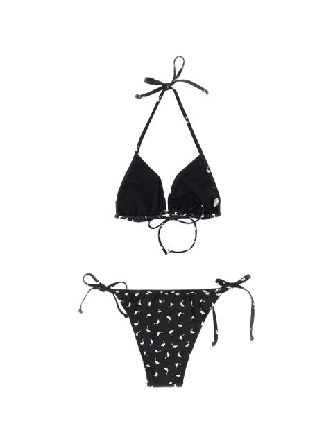 Moschino goose-print triangle bikini - Black - zdjęcie produktu nr 2