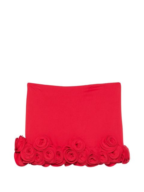 La Reveche floral-appliqué skirt - Red - zdjęcie produktu nr 1