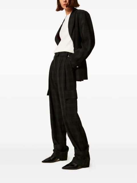 TWINSET tartan cargo-pocket trousers - Green - zdjęcie produktu nr 2