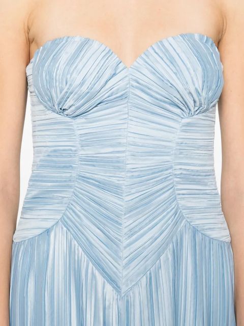 Cult Gaia Ashika ruched pleated gow dress - Blue