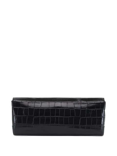 TOTEME crocodile-embossed clutch bag - Black