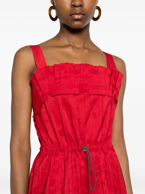 FENDI pleated mini dress - Red