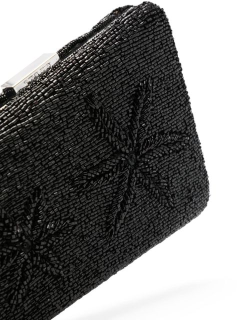 STAUD Carmella beaded clutch bag - Black