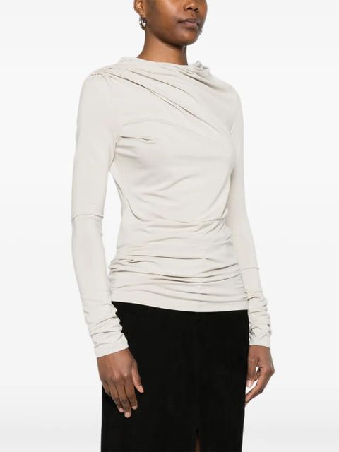 ENTIRE STUDIOS Drape long-sleeve top - Grey