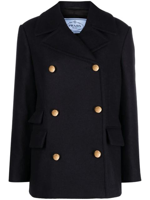 Prada double-breasted wool jacket - Blue - zdjęcie produktu nr 1