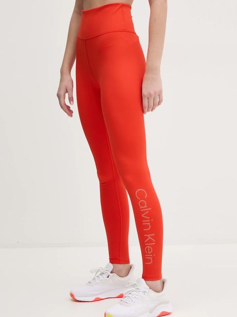 Calvin Klein Performance legginsy treningowe kolor czerwony gładkie LVGWS5L612 - zdjęcie produktu nr 1