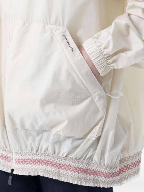 Moncler Grenoble embellished-hem raincoat - Neutrals