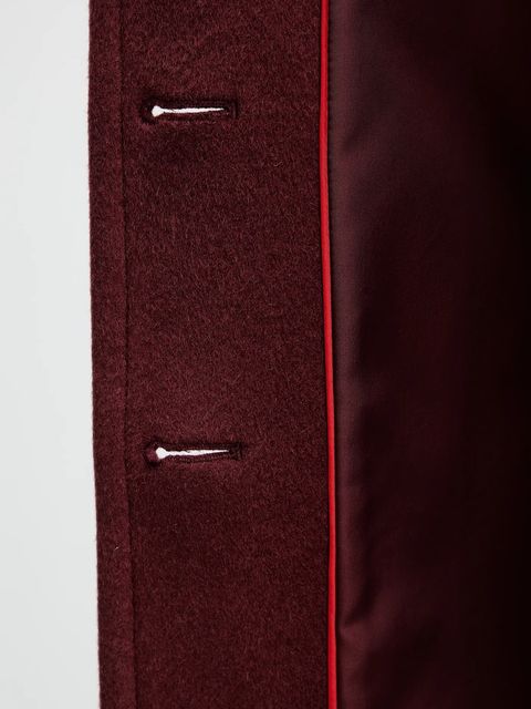 MAX&Co. płaszcz z dodatkiem wełny kolor bordowy 2526016023200