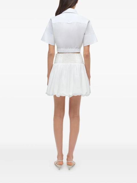 Simkhai Pippa bubble-hem mini skirt - White