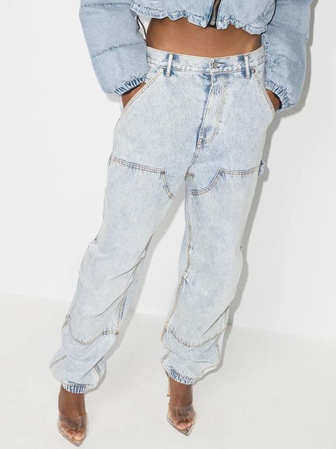 Alexander Wang wide-leg panelled jeans - Blue