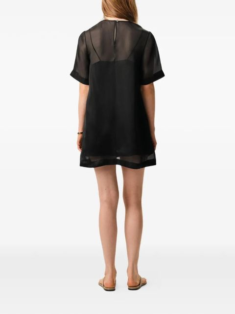 AMI Paris short-sleeve trapeze mini dress - Black