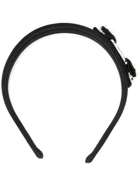 Ferragamo crystal-embellished headband - Black - zdjęcie produktu nr 1