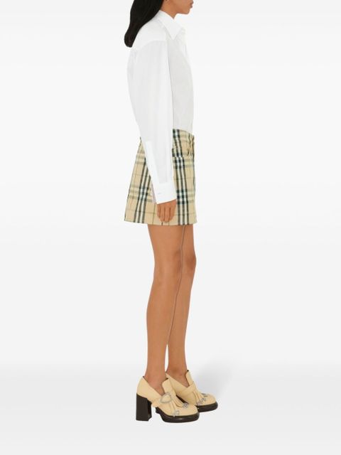Burberry check-pattern mini skirt - Neutrals