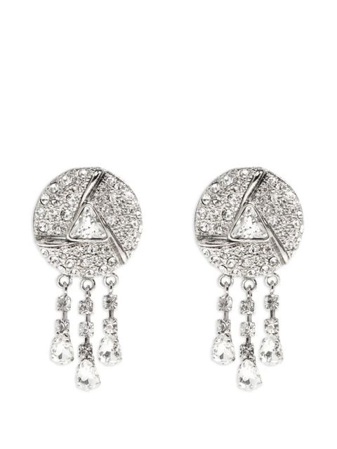 Alessandra Rich stone embellished drop earrings - Silver - zdjęcie produktu nr 1