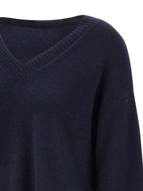 Weekend Max Mara Leva V-neck ribbed jumper - Blue